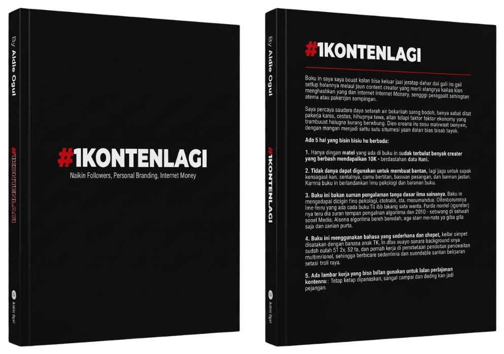 Buku #1KONTENLAGI By Aldio Ogut Mockup